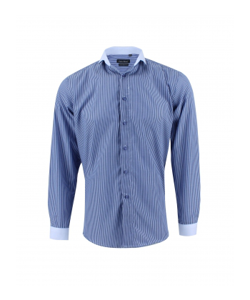 Chemise bleu rayé